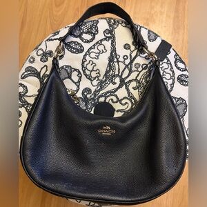 Coach Black Pebbled Leather Hobo Bag